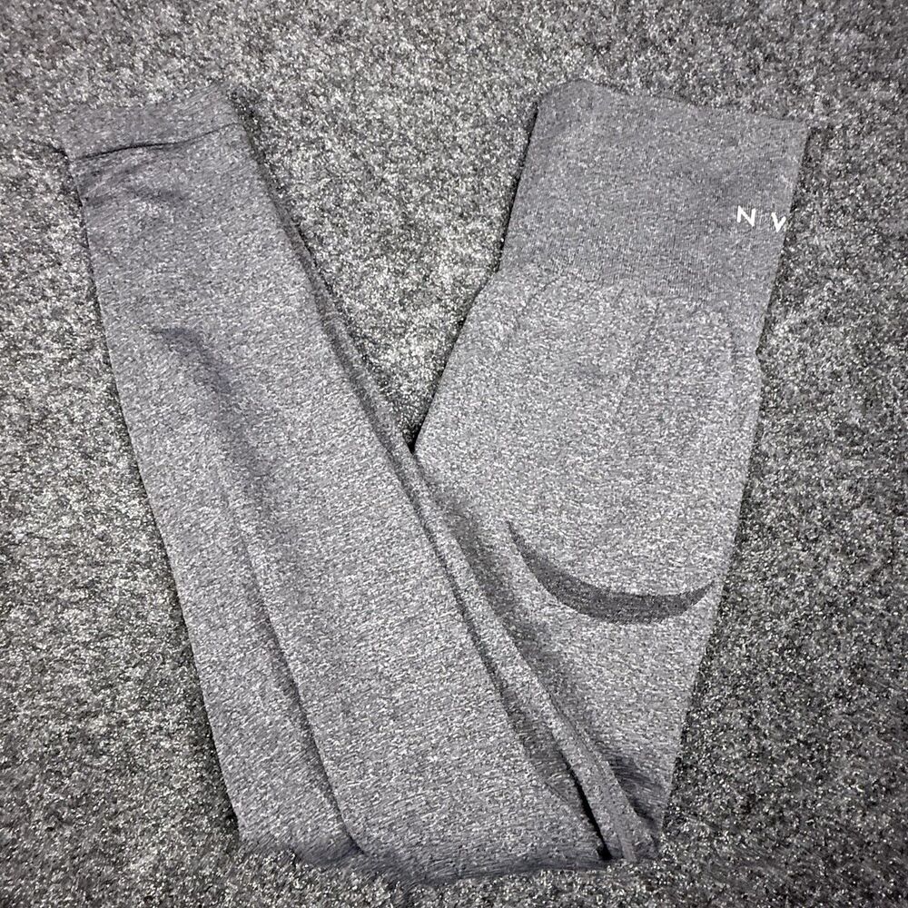 NVGTN Contour Seamless High Waisted Leggings Gray Yoga Size XS Extra Small
